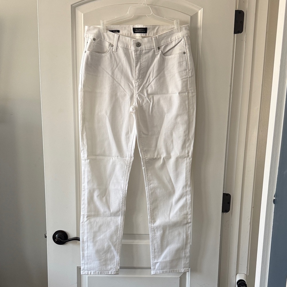 Talbots White Skinny Jeans - High Rise Slim Leg